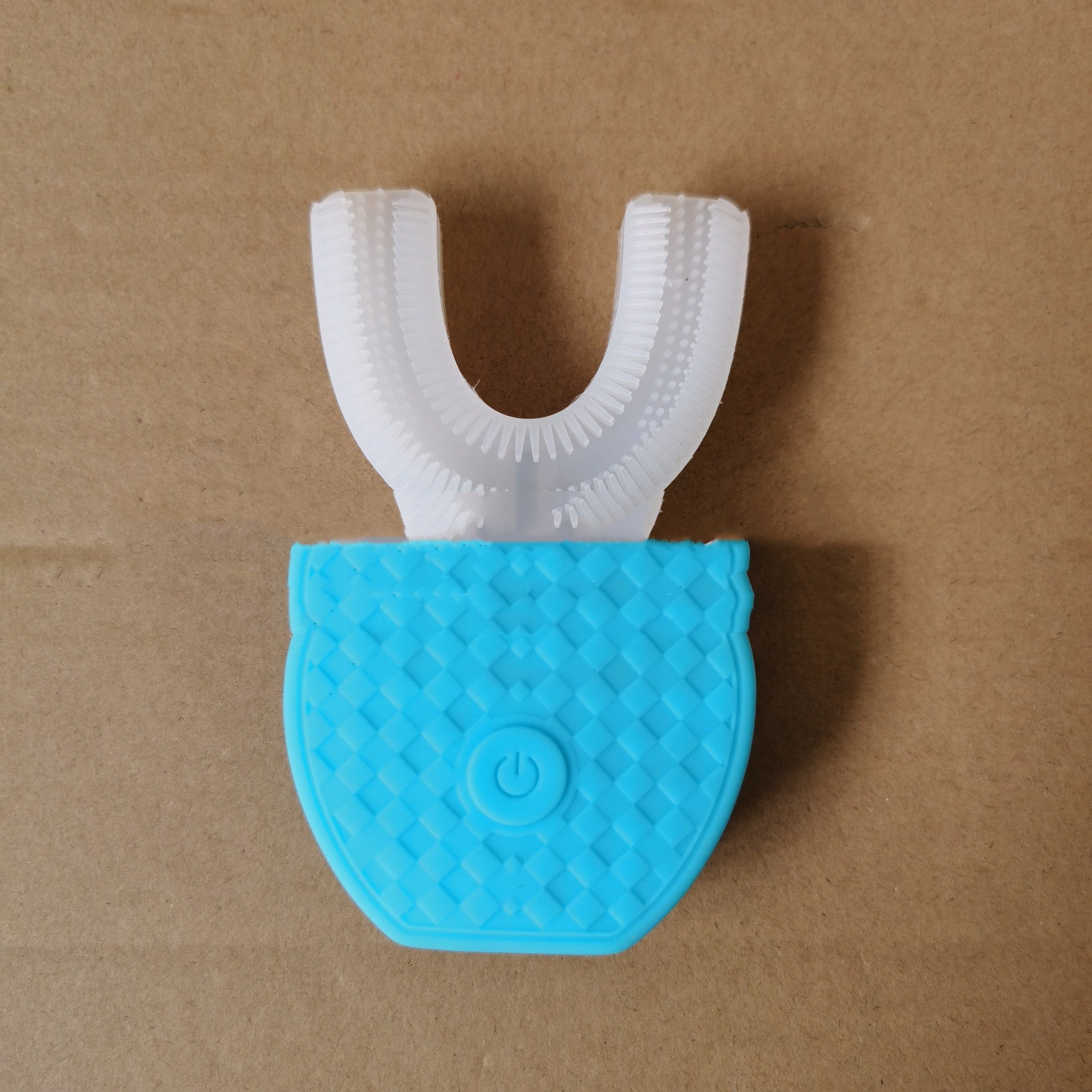 360 Degrees Intelligent Automatic Electric Toothbrush Waterproof U Type Tooth Brush Whitening Blue Light USB Charging Blue