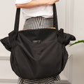 Travel Camping Storage Large Capacity Shoulder Messenger Luggage Bag Black