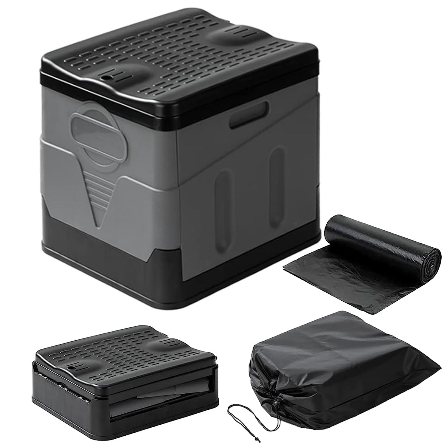 Portable Toilet With Handbag, Collapsible Emergency Toilet With Lid - Not Shipped On Weekends Portable toilets