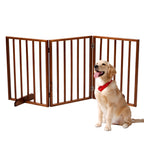 24 Inch Brown Foldable 3-pack Pet Fence