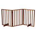 24 Inch Brown Foldable 3-pack Pet Fence Brown