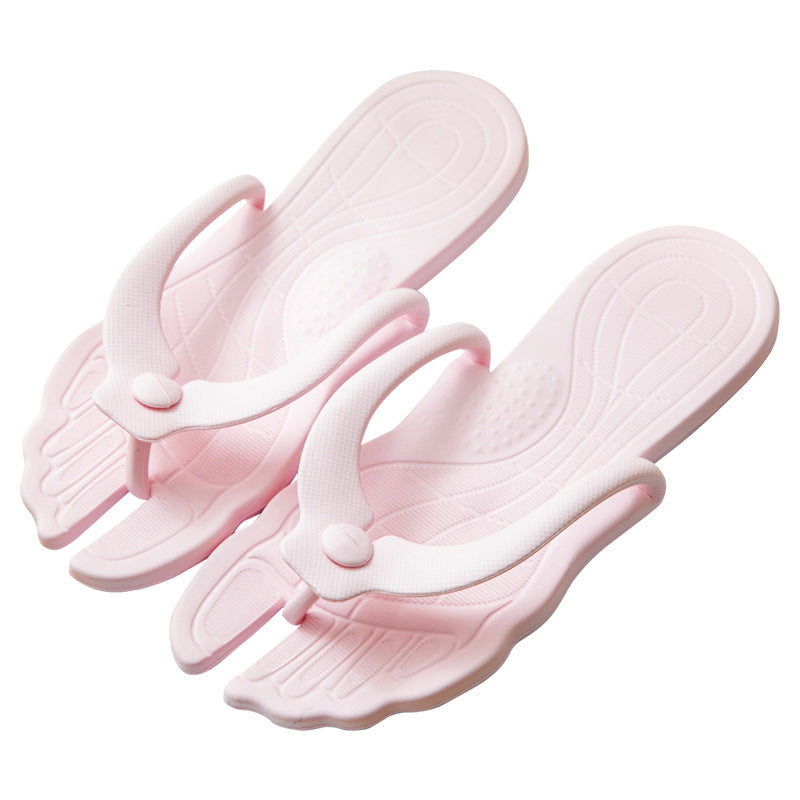 Folding beach slippers Pink