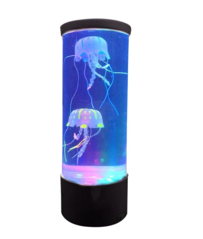 LED Jellyfish Aquarium Lamp Night Light USB Powered Black USB