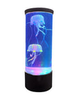 LED Jellyfish Aquarium Lamp Night Light USB Powered Black USB