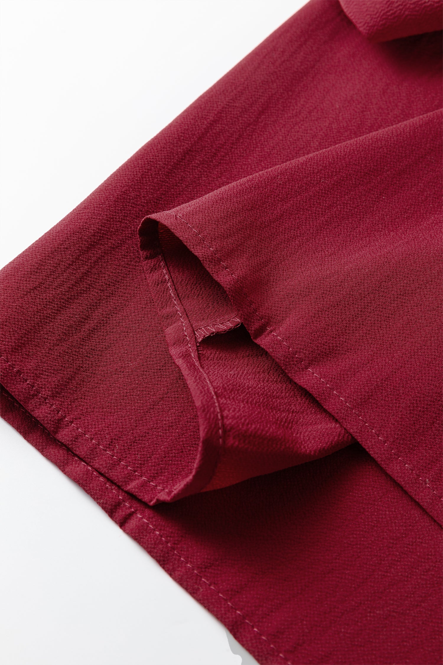 Fiery Red Black Frill Tiered Drawstring Waist Maxi Skirt- Women