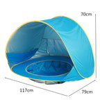 Baby Beach Tent Kids Outdoor Camping Easy Fold Up Waterproof Up Sun Awning Tent UV-protecting