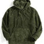 Export Quality English European And American Sizes Jacquard Round Neck Hoodie For Men Green