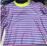 Striped Long-sleeved Hoodie For Women Pink
