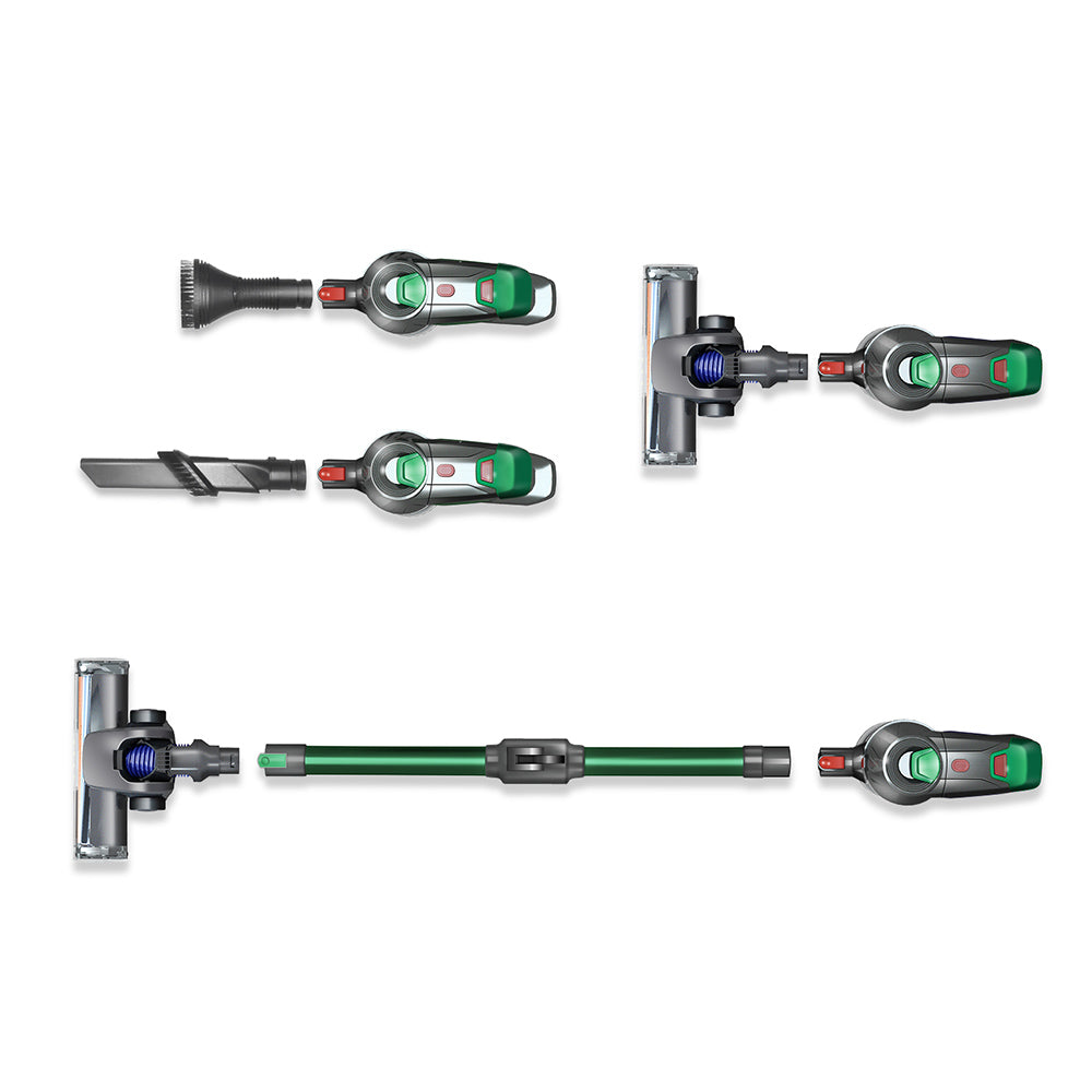 Handheld Wireless Vaccum Cleaner With Foldable Tube Green