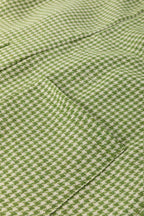 Green Gingham Wide Leg Loose Overall with Pockets- Women