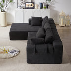 Modern Chenille Upholstered Sectional Sofa Couch Set,Modular 108' L Shaped Sectional Living Room Sofa Set With 6 Pillows,Free Combination Sofa Couch for Living Room,Bedroom(Left Chaise)W834P240009