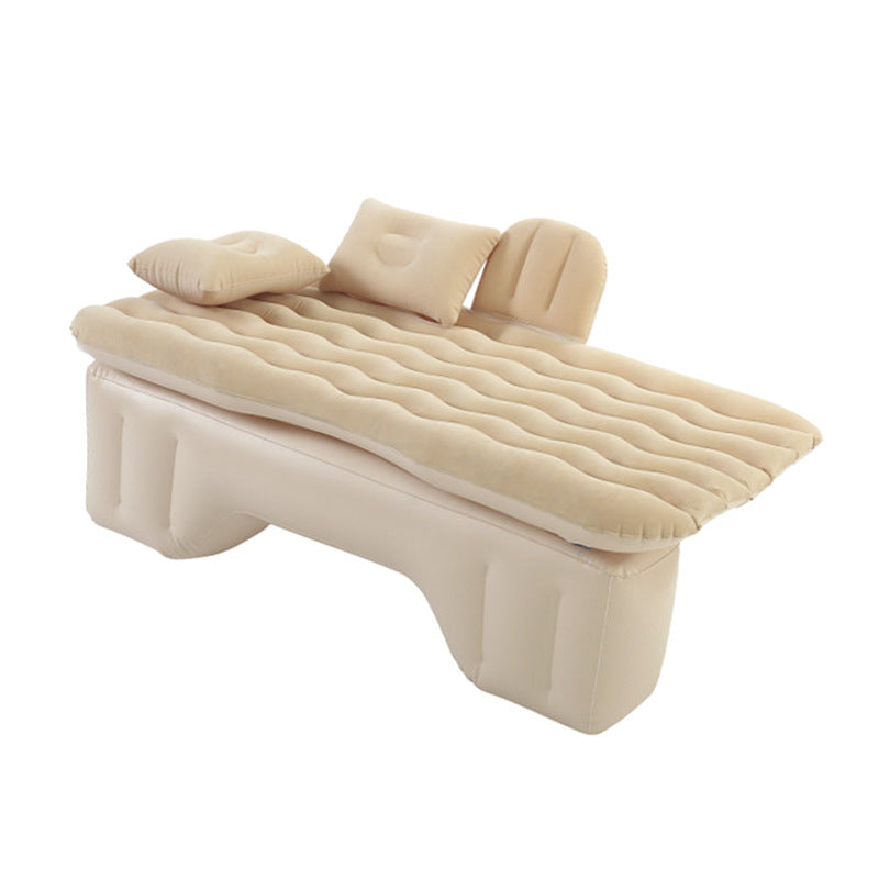 Inflatable Mattress Camping Car Air Mattress Car Travel Mattress Outdoor Car Pillow Bed Khaki Siamese
