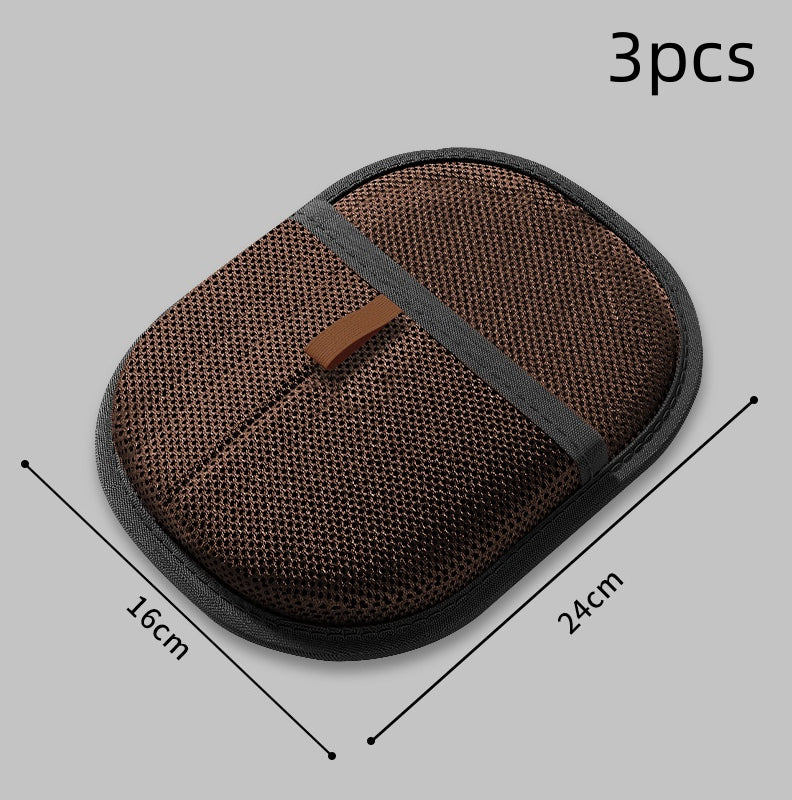 Pet Hair Remover Mitt Pet Hair Remover Gloves Deshedding Brush Glove For Dog Cat Rabbit With Long Short Curly Hair Dark brown 3PCS