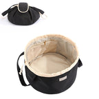 Barrel Drawstring Makeup Bag Large Capacity Women's Cosmetic Bag Toiletries Organizer Pouch Lady Travel Storage Case Black