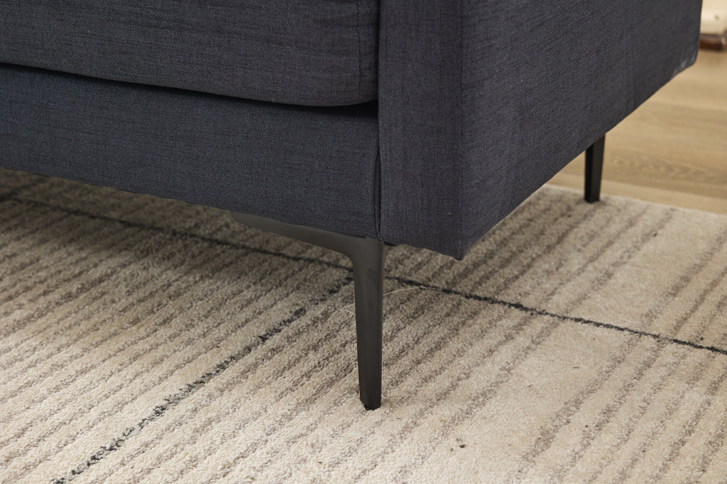 106' W Sectional L Shaped Sofa Couch Set for Living Room, Convertible Oversized 6-Seat Corner Sofa Sets with 2 Pillows, Modern Linen Sofas with Metal Legs for Living Room Apartment