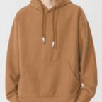 Export Quality English European And American Sizes Jacquard Round Neck Hoodie For Men Khaki