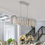 (Same as W1340P189407/L5018) Modern Oval Crystal ceiling chandelier Luxury Home Decor Light Fixture (No Bulbs)