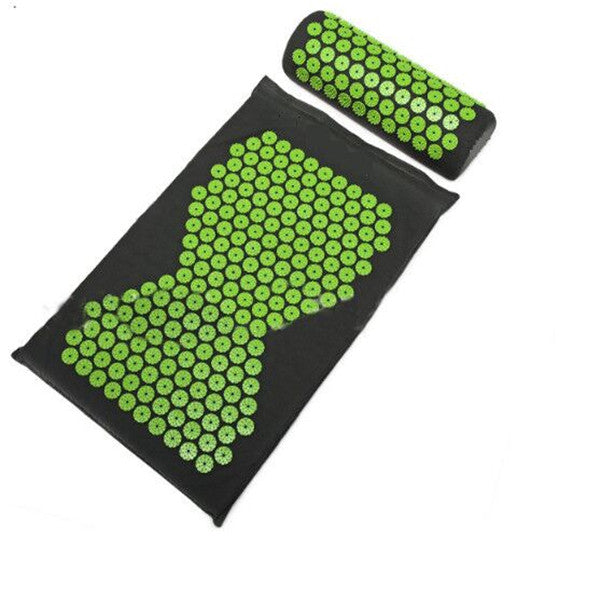 Acupuncture Yoga Cushion Massage Cushion and Pillow B green Set