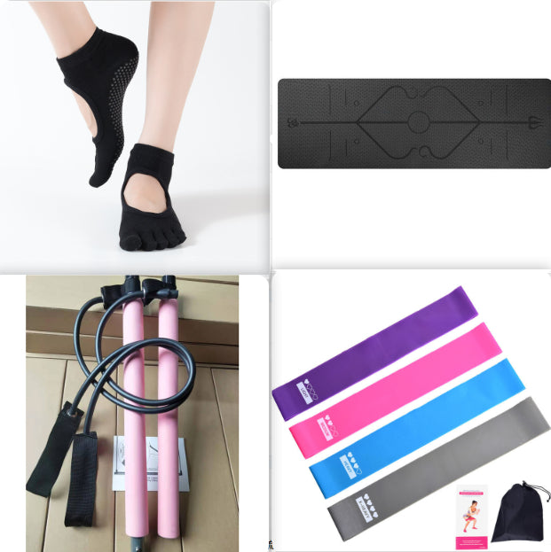 Non Slip TPE Yoga Mat Position Line Beginner Set2