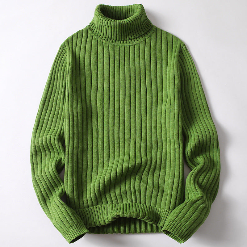 All-matching Men's Clothing Knitted Base Clothes Green