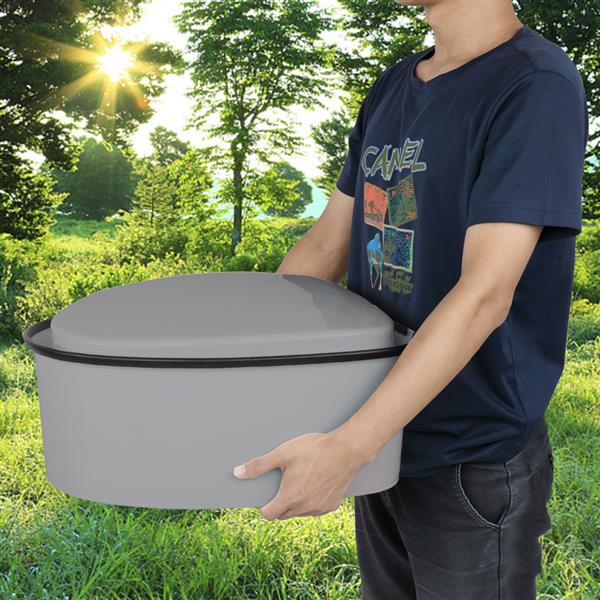 Portable Toilet With Anti Slip Pad, Gray Grey