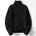 All-matching Men's Clothing Knitted Base Clothes Black