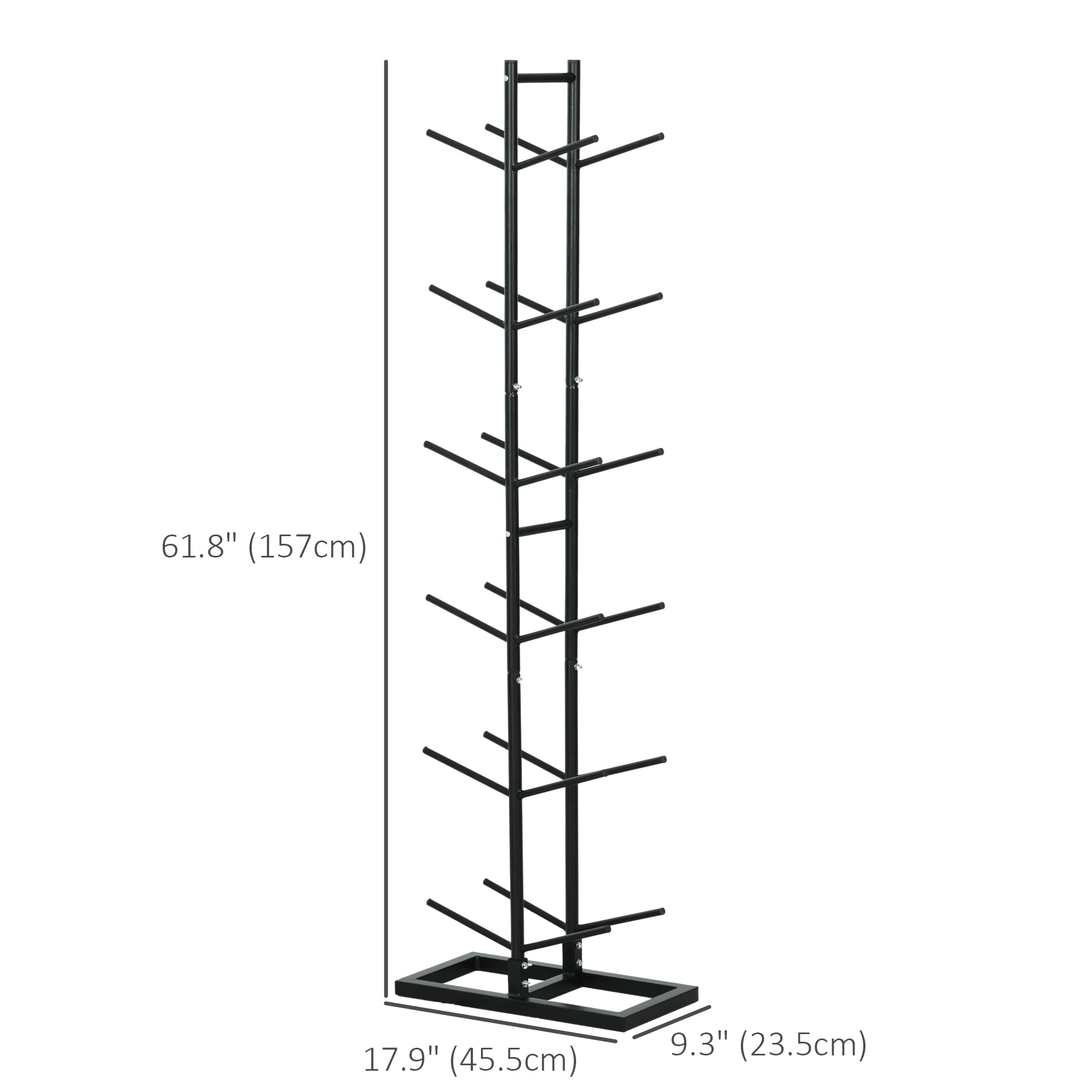 12-Ball Sports Rack, Ball Holder Basketball Rack for Garage, Classroom or Gym, Athletic Gear Organizer