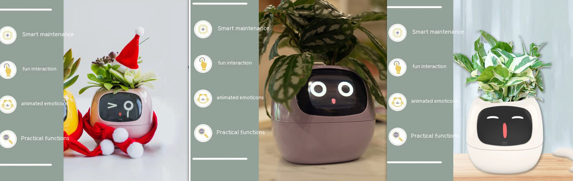 Smart Planter Endless Fun Over 49 Rich Expressions 7 Smart Sensors And AI Chips Make Raising Plants Easy And Fun Set35 Small