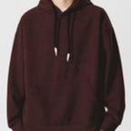 Export Quality English European And American Sizes Jacquard Round Neck Hoodie For Men Brown