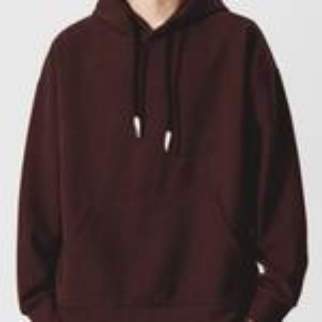 Export Quality English European And American Sizes Jacquard Round Neck Hoodie For Men Brown
