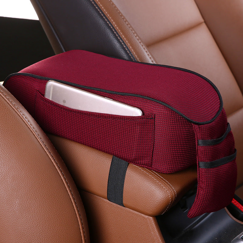 Car accessories armrest box pad Wine red