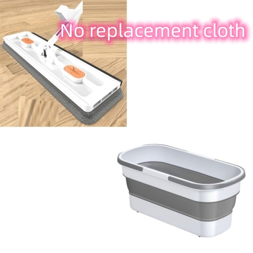 New Style Large Flat Mop 360 Rotating Mop Suitable Various Types Flooring Strong Water Absorption For Home Cleaning Floors White Mop Bucket