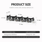 Bathroom Light Fixtures Over Mirror 5-Lights Bathroom Vanity Light with Clear Globe Glass Shade Modern Black Vanity Light Wall Sconce Vanity Lighting for Bath(Bulbs Not Included)