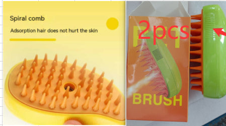 3 In 1 Cat Steam Brush Steamy Dog Brush Electric Spray Cat Hair Brushes For Massage Pet Grooming Comb Hair Removal Combs Unified Set1