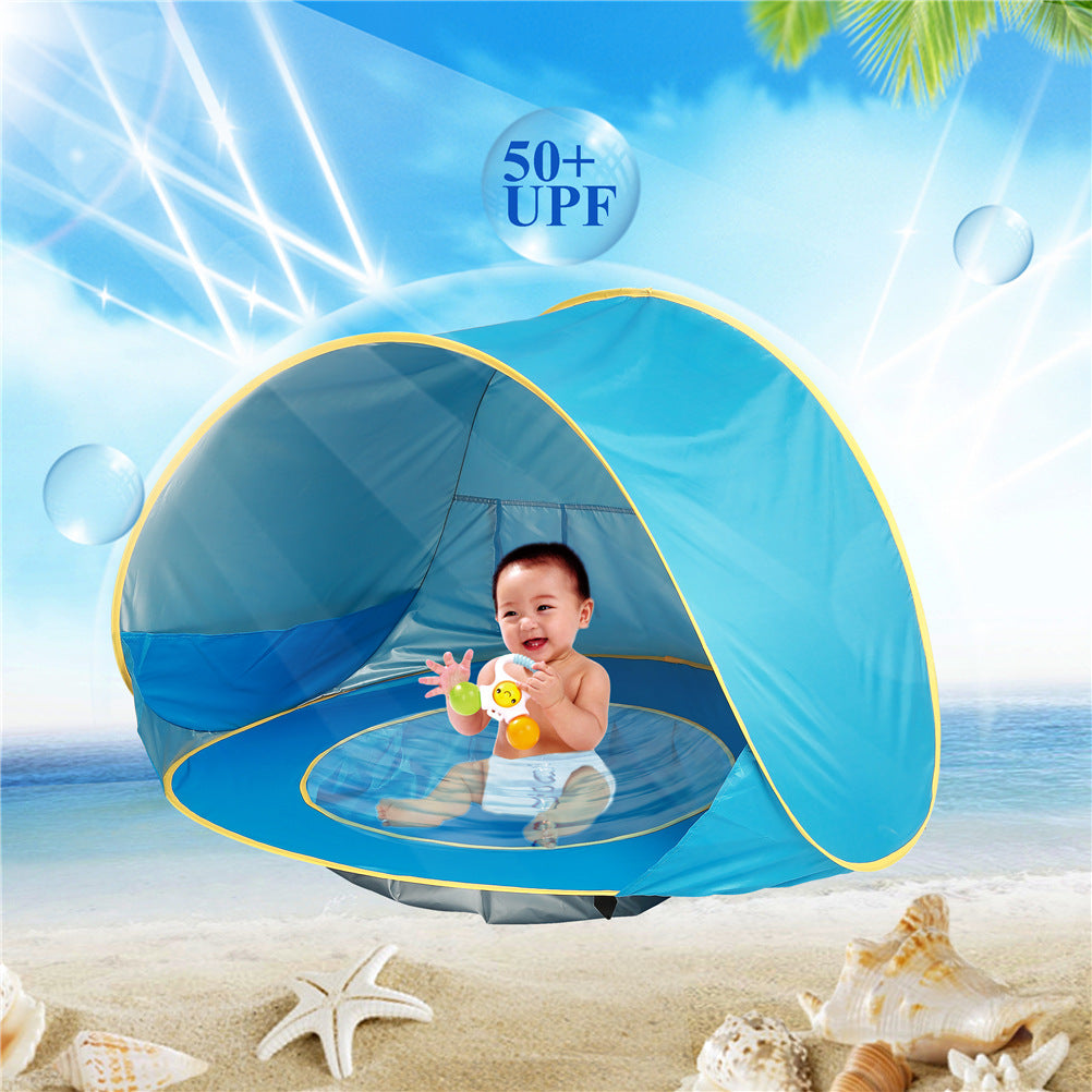 Baby Beach Tent Kids Outdoor Camping Easy Fold Up Waterproof Up Sun Awning Tent UV-protecting