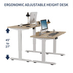 Electric Standing Desk Height Adjustable Desk for Home and Office Computer Table Gaming Desk Modern Luxiury Table 55' Lift-up Desk