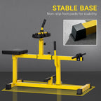 Adjustable Steel Seated Calf Raise Exercise Strength Training Gym Equipment, Yellow