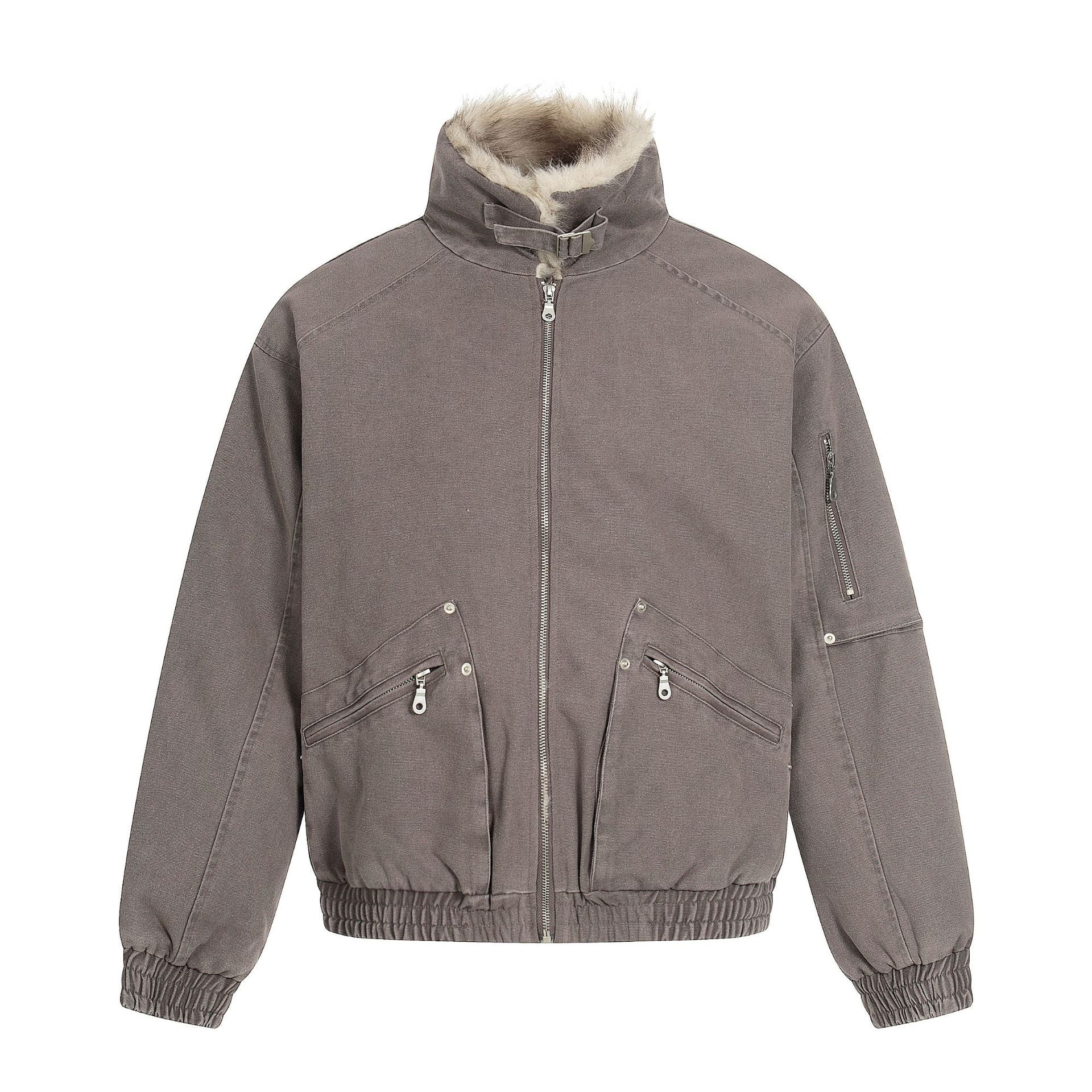 New Winter Thermal Cotton-padded Men Coat Brown