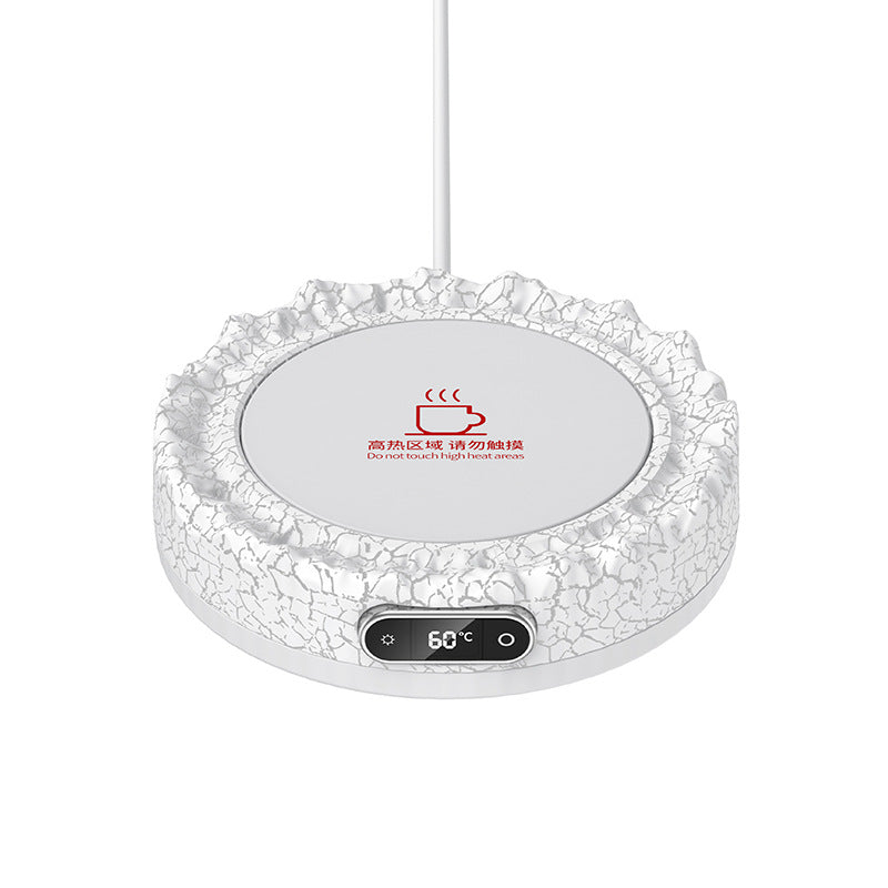 Constant Temperature Cup Warming Holder Intelligent Number Insulated Coaster VK907 White