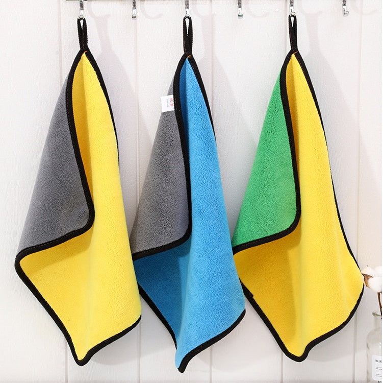 Two-color Couble-sided Car Dual-use Cleaning Car Wash Towel 3pc 30x40cm