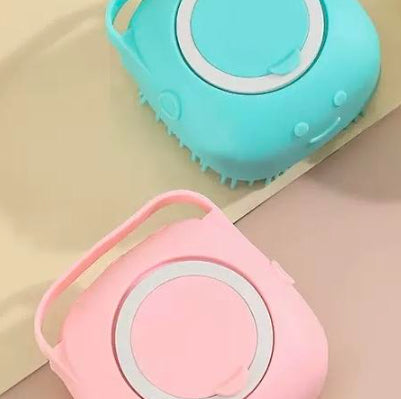 Silicone Dog Bath Massage Gloves Brush Pet Cat Bathroom Cleaning Tool Comb Brush For Dog Can Pour Shampoo Dog Grooming Supplies Set3 square
