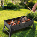 Portable BBQ Grill Foldable Charcoal Grill Camping Garden Outdoor Travel Black