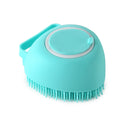 Silicone Dog Bath Massage Gloves Brush Pet Cat Bathroom Cleaning Tool Comb Brush For Dog Can Pour Shampoo Dog Grooming Supplies Green Heartshaped