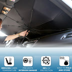Foldable Car Windshield Sun Shade Umbrella UV Protection Heat Insulation Parasol Auto Front Window Cover Interior Protector Summer Gadgets
