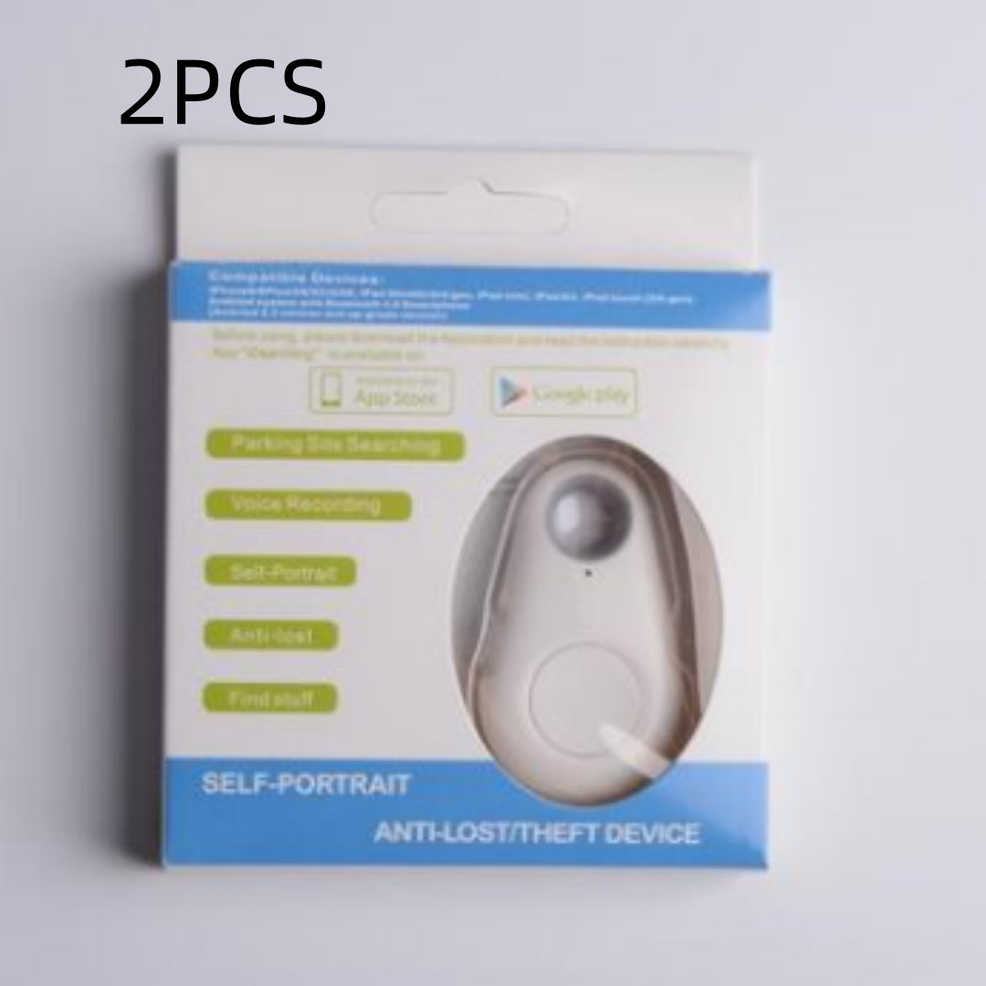 Water Drop Bluetooth-compatible Anti Lost Object Finder 2PC white