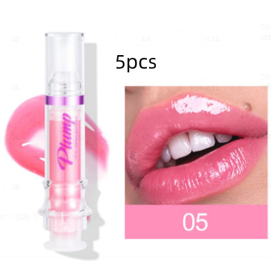 New Tube Lip Rich Lip Color Slightly Spicy Lip Honey Lip Glass Mirror Face Lip Mirror Liquid Lipstick 5Color5pcs