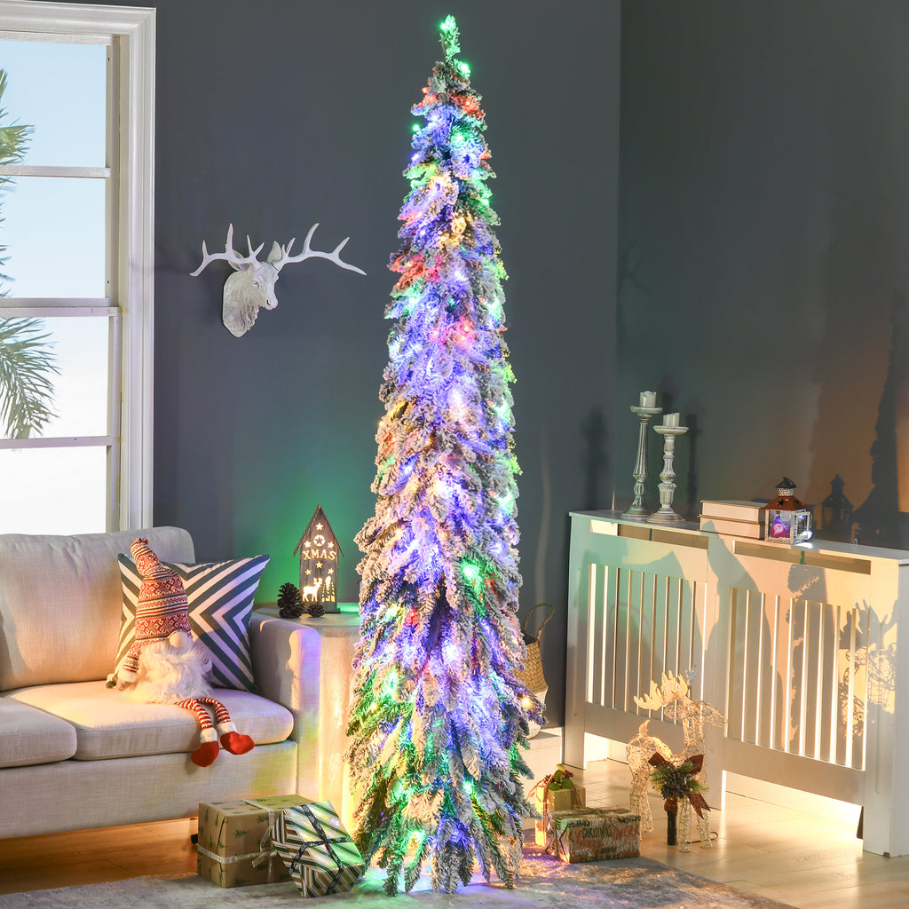 7' Artificial Slim Christmas Trees Green