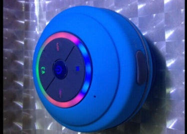 Mini Waterproof LED Speaker Blue