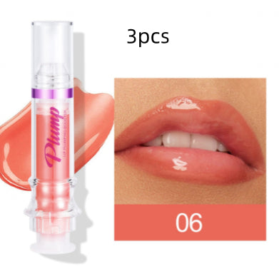 New Tube Lip Rich Lip Color Slightly Spicy Lip Honey Lip Glass Mirror Face Lip Mirror Liquid Lipstick 6Colors3pcs