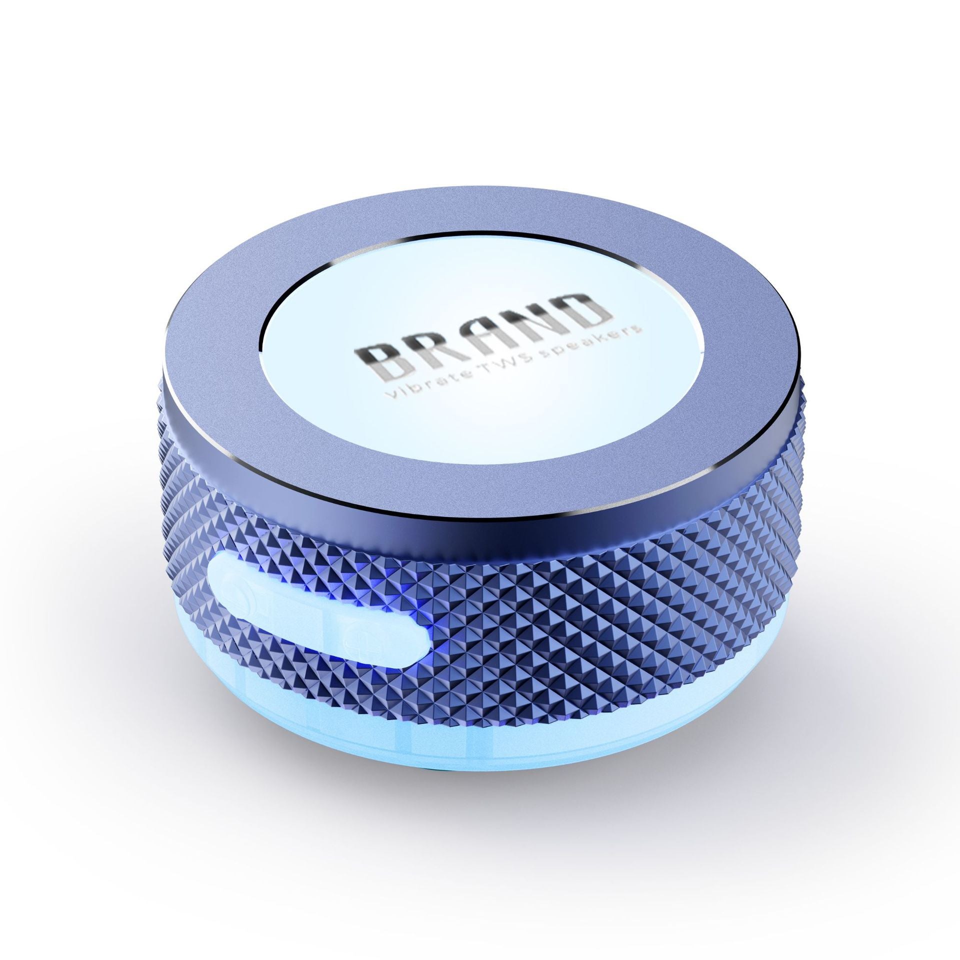 Small Wireless Bone Conduction Speakers Bluetooth Vibration Speaker With Color LED Light Portable Surface Adsorption Speaker Blue